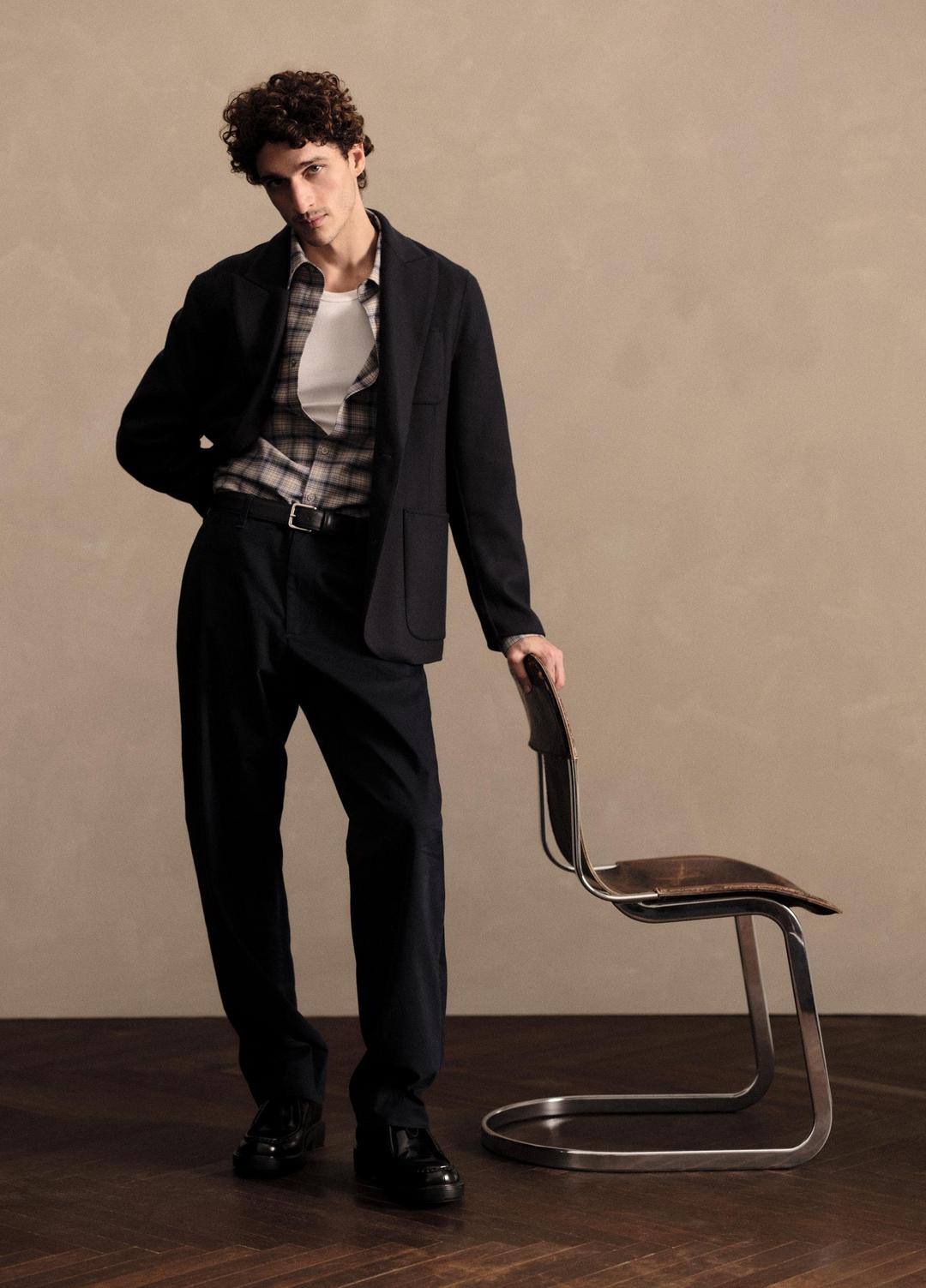 VINCE | Louie Relaxed Stretch-Cotton Pant in Trousers - COASTAL BLUE