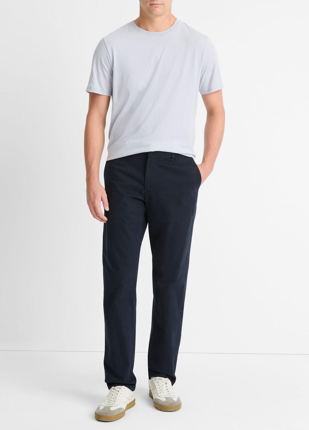 VINCE | Dylan Slim Cotton Chino Pant in Trousers - COASTAL BLUE
