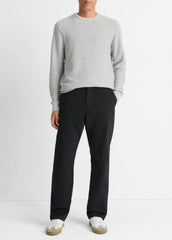 VINCE | Louie Relaxed Stretch-Cotton Pant in Trousers - BLACK