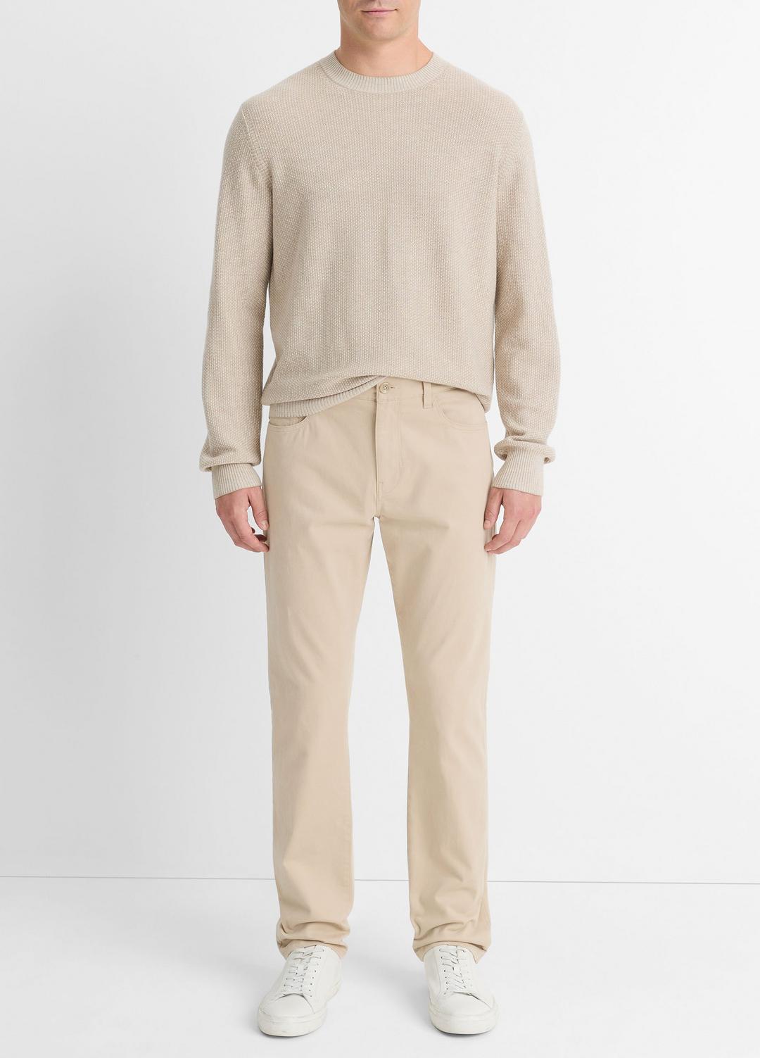 VINCE | Dylan Slim 5-Pocket Peached Stretch-Cotton Pant in Trousers - CAHUENGA KHAKI
