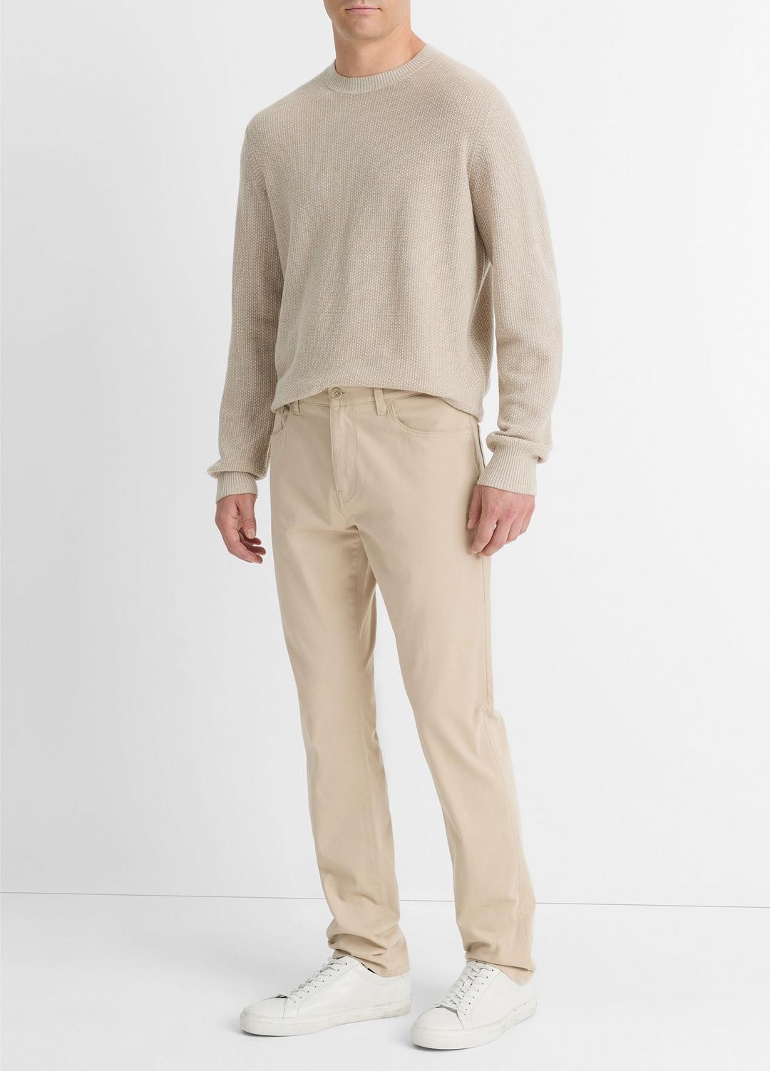 VINCE | Dylan Slim 5-Pocket Peached Stretch-Cotton Pant in Trousers - CAHUENGA KHAKI
