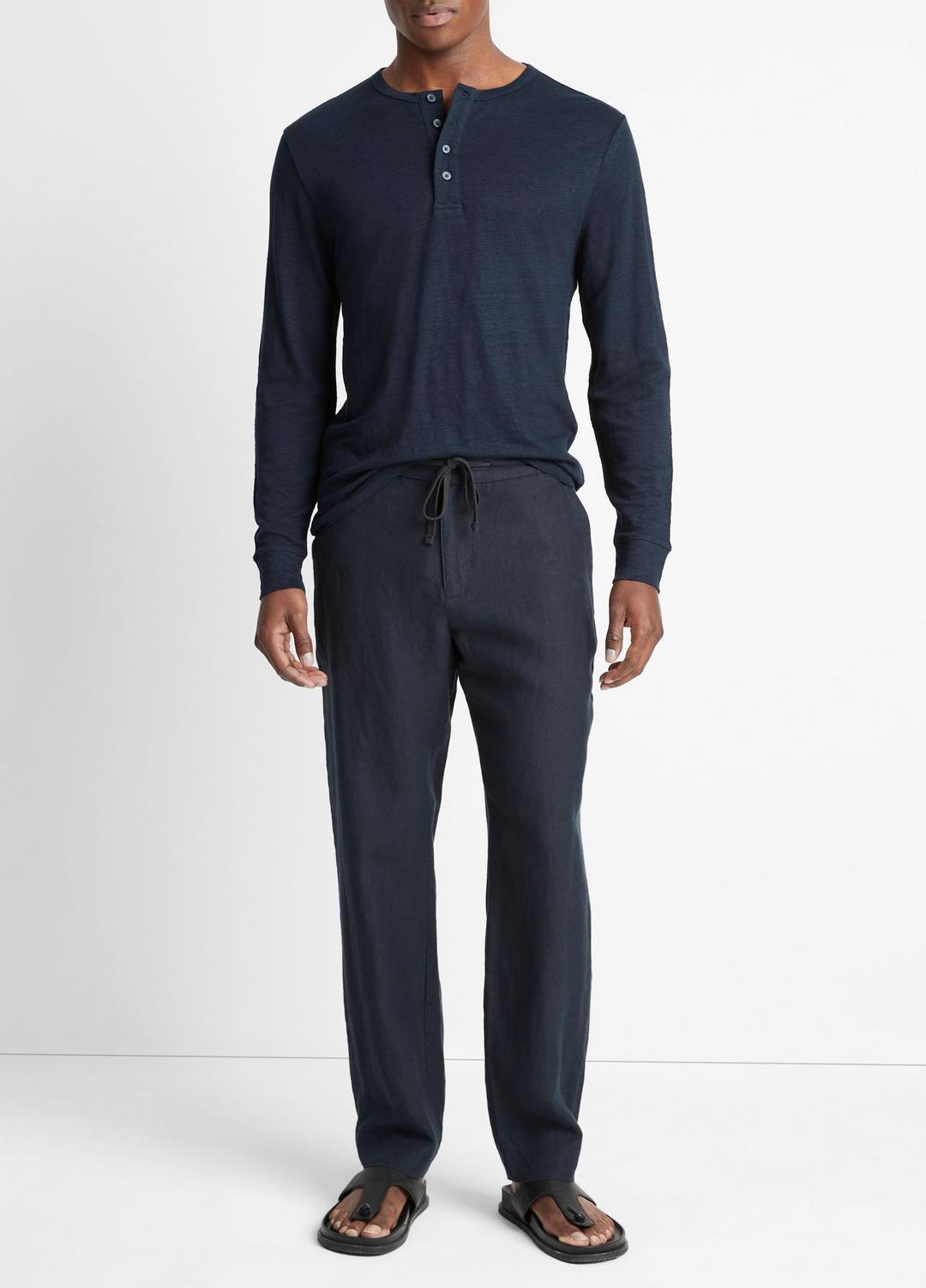 VINCE | Lightweight Hemp Pant in Trousers - COASTAL BLUE