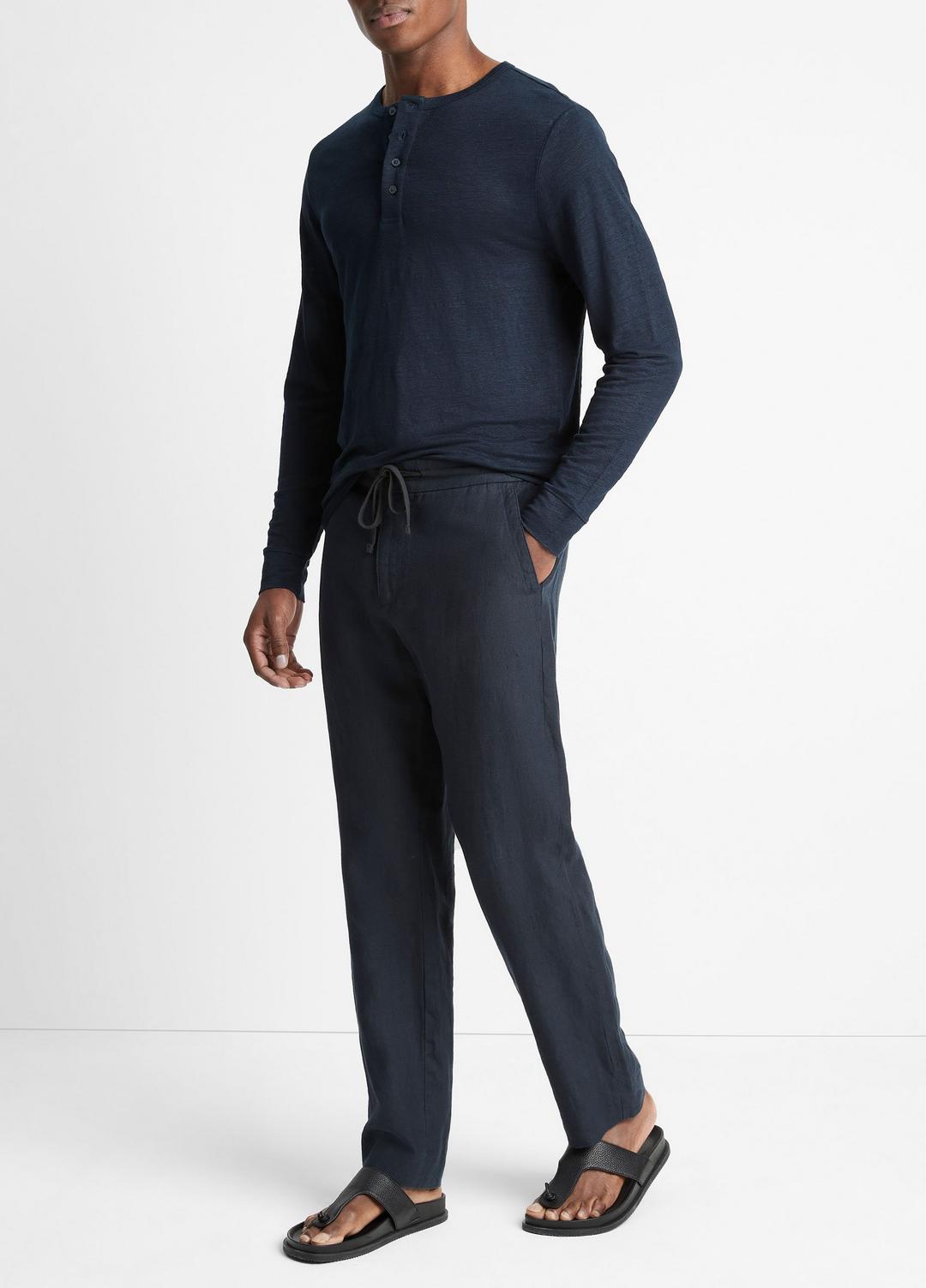VINCE | Lightweight Hemp Pant in Trousers - COASTAL BLUE