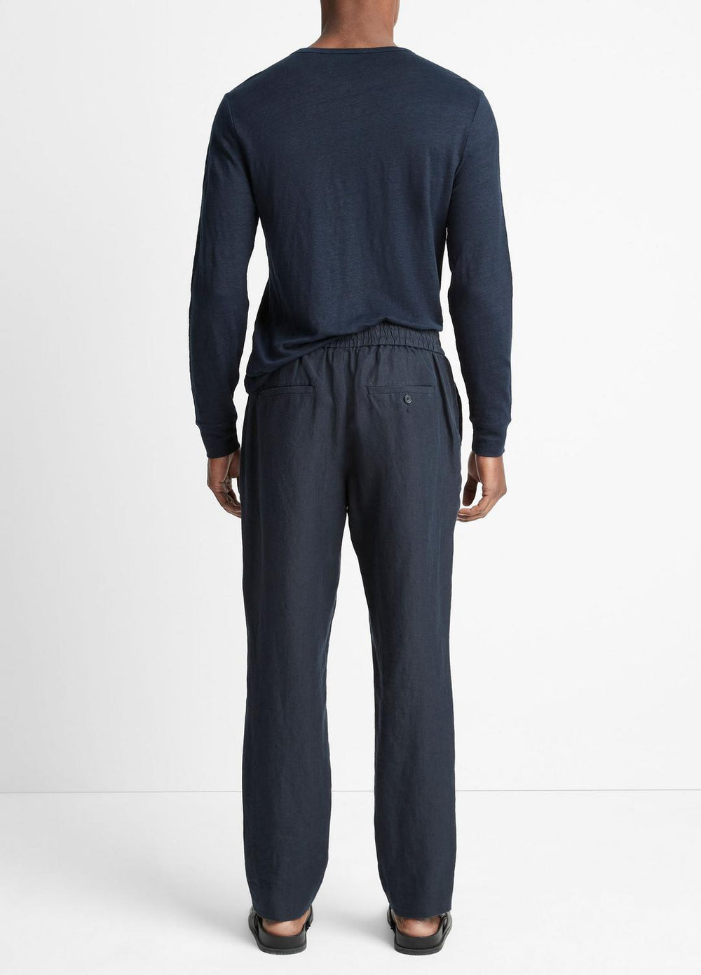 VINCE | Lightweight Hemp Pant in Trousers - COASTAL BLUE