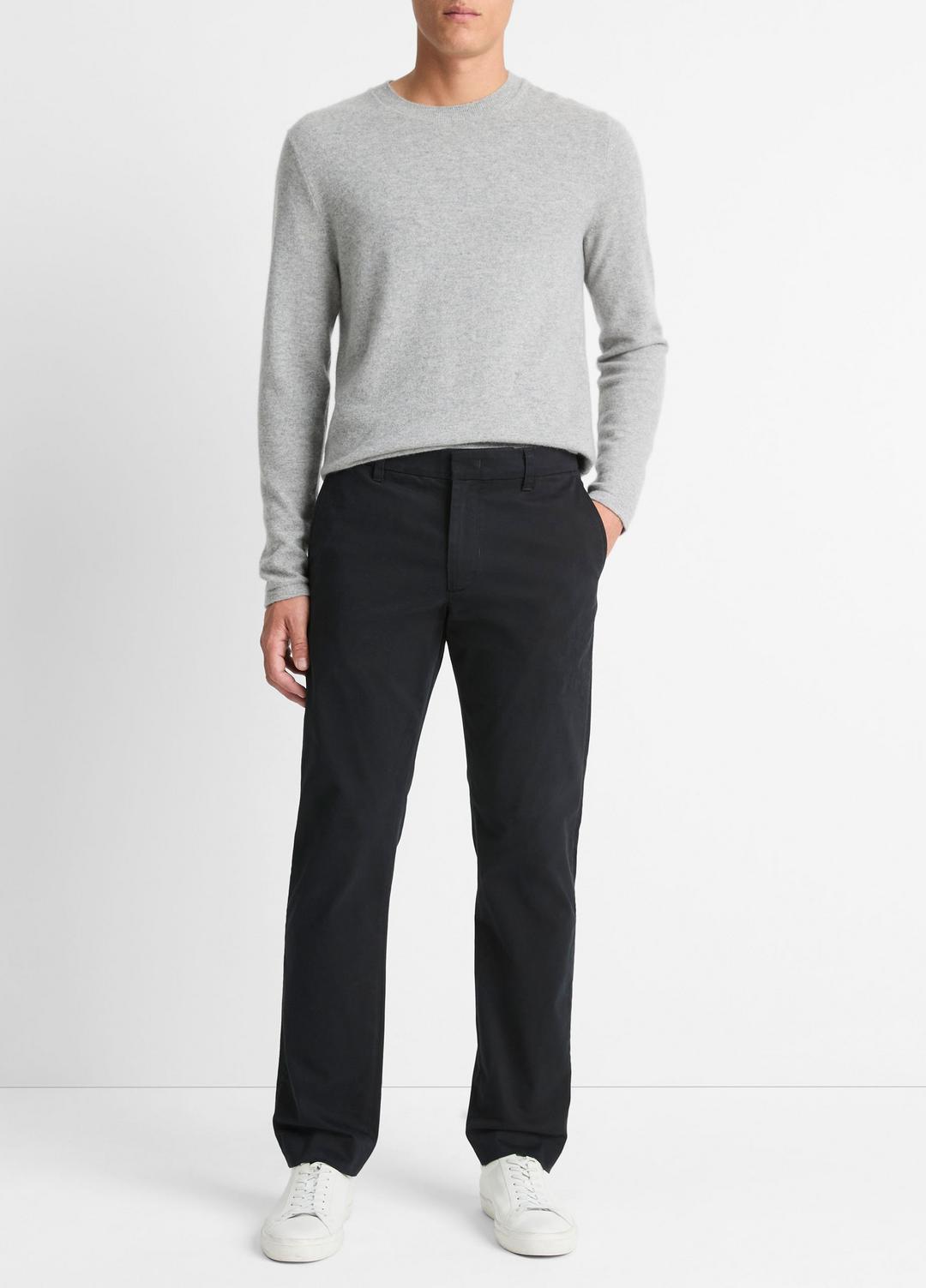 VINCE | Dylan Slim Cotton Chino Pant in Trousers - BLACK
