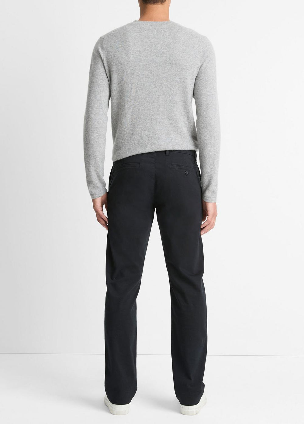 VINCE | Dylan Slim Cotton Chino Pant in Trousers - BLACK
