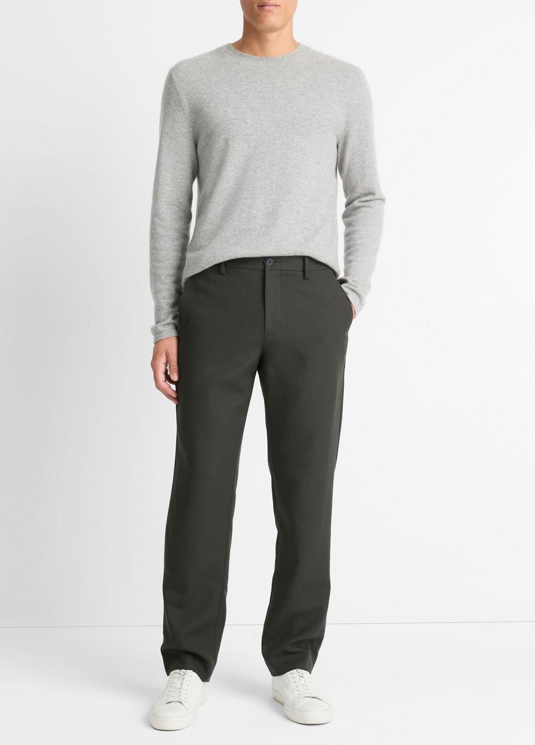 VINCE | Owen Athletic Wool Suiting Pant in Trousers - BLACK