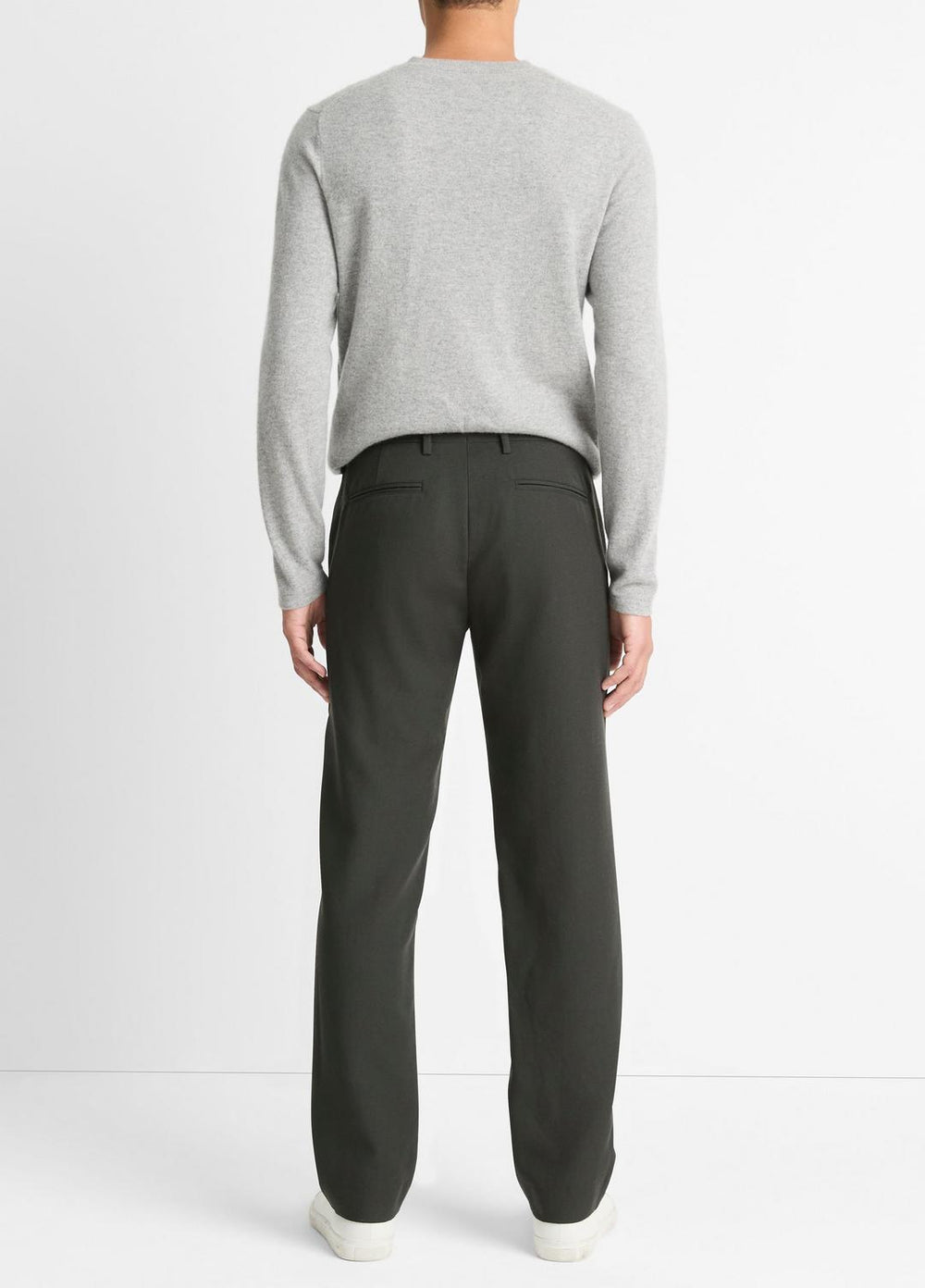 VINCE | Owen Athletic Wool Suiting Pant in Trousers - BLACK