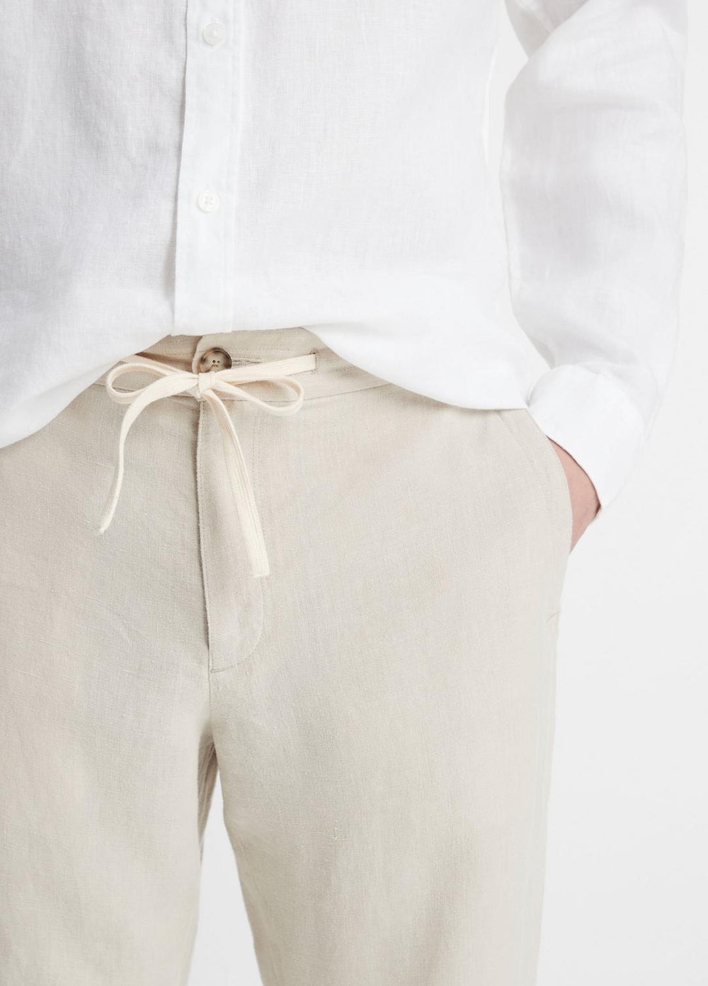 VINCE | Lightweight Hemp Pant in Trousers - PUMICE ROCK