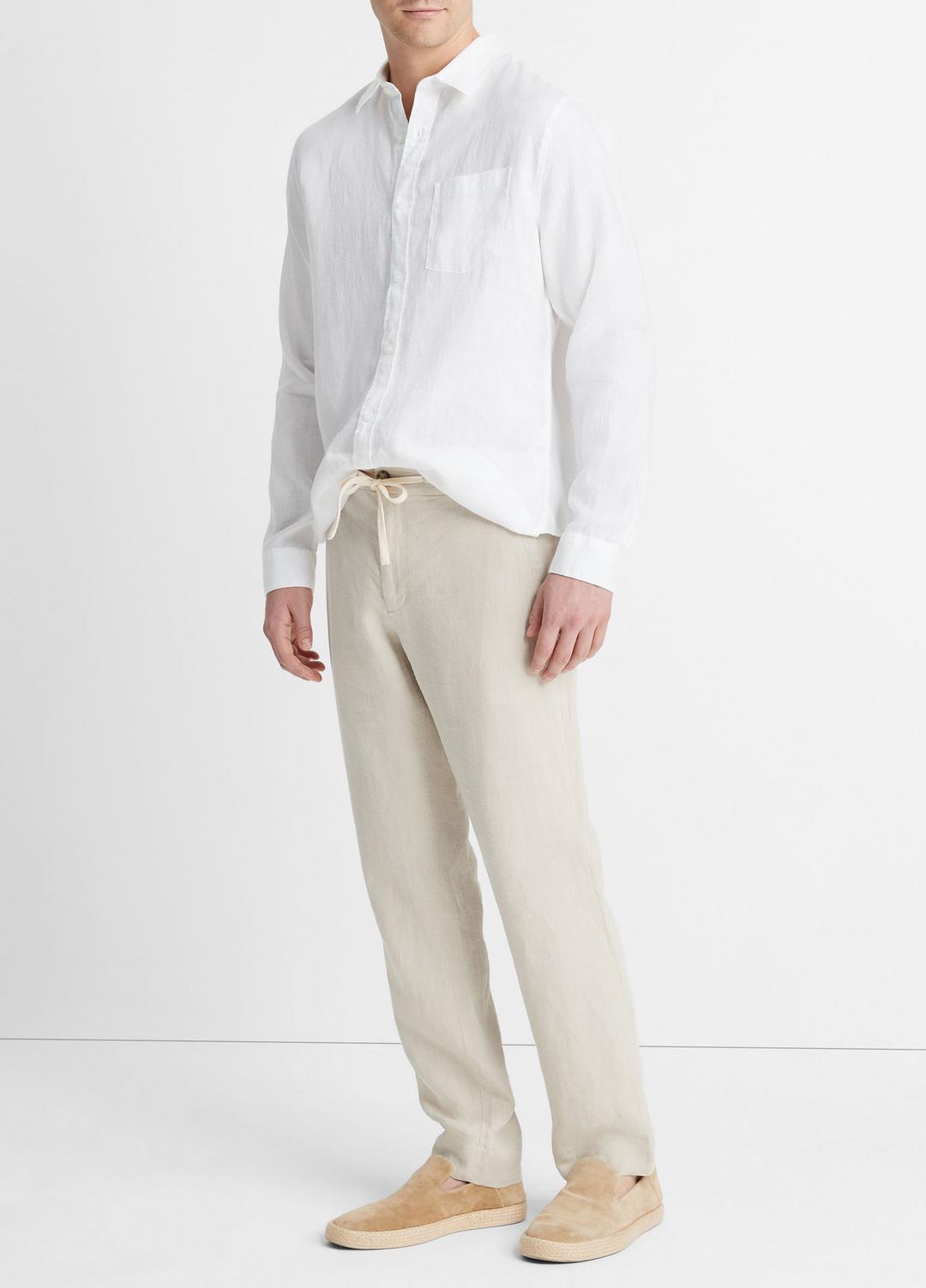 VINCE | Lightweight Hemp Pant in Trousers - PUMICE ROCK