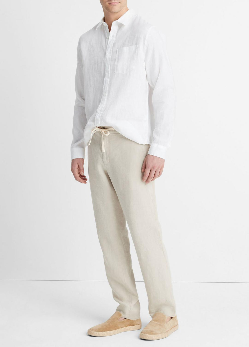 VINCE | Lightweight Hemp Pant in Trousers - PUMICE ROCK