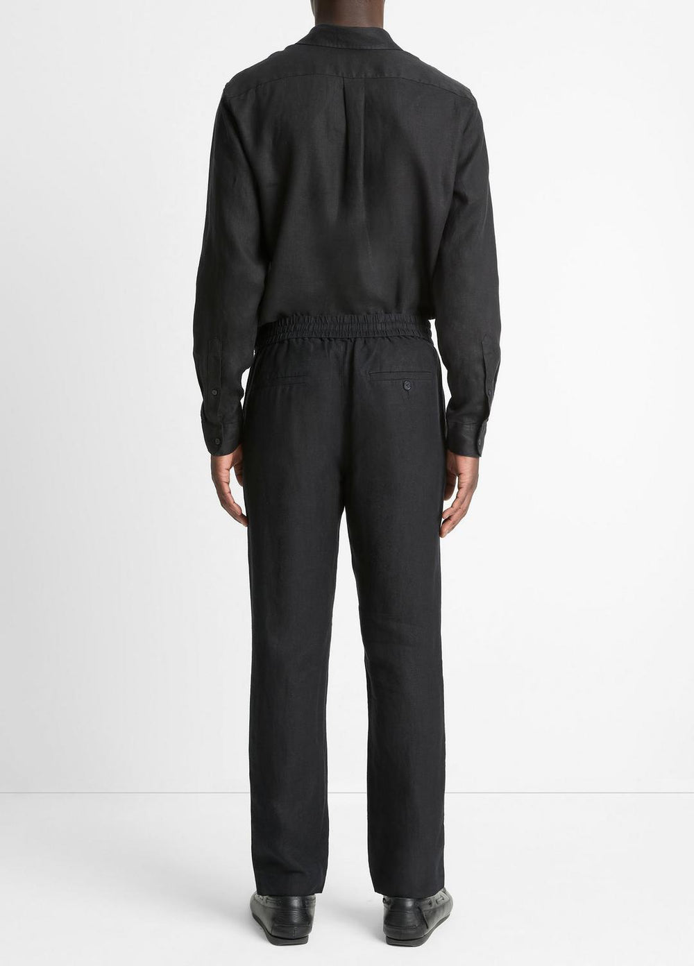 VINCE | Lightweight Hemp Pant in Trousers - BLACK