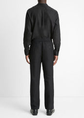 VINCE | Lightweight Hemp Pant in Trousers - BLACK
