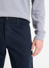 VINCE | Dylan Slim 5-Pocket Peached Stretch-Cotton Pant in Trousers - COASTAL BLUE