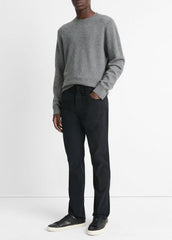 VINCE | Dylan Slim 5-Pocket Peached Stretch-Cotton Pant in Trousers - BLACK