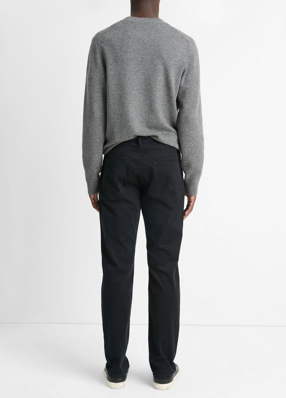 VINCE | Dylan Slim 5-Pocket Peached Stretch-Cotton Pant in Trousers - BLACK
