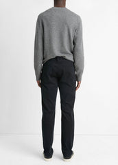 VINCE | Dylan Slim 5-Pocket Peached Stretch-Cotton Pant in Trousers - BLACK