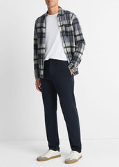 VINCE | Owen Athletic Stretch-Cotton Pant in Trousers - COASTAL BLUE