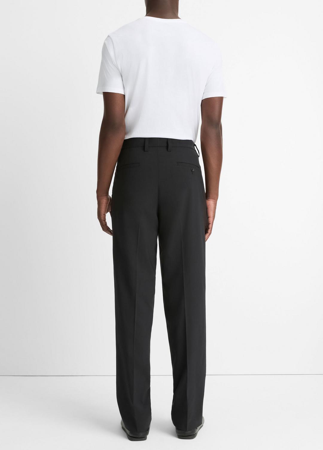 VINCE | Louie Relaxed Pleated Trouser in Trousers - BLACK