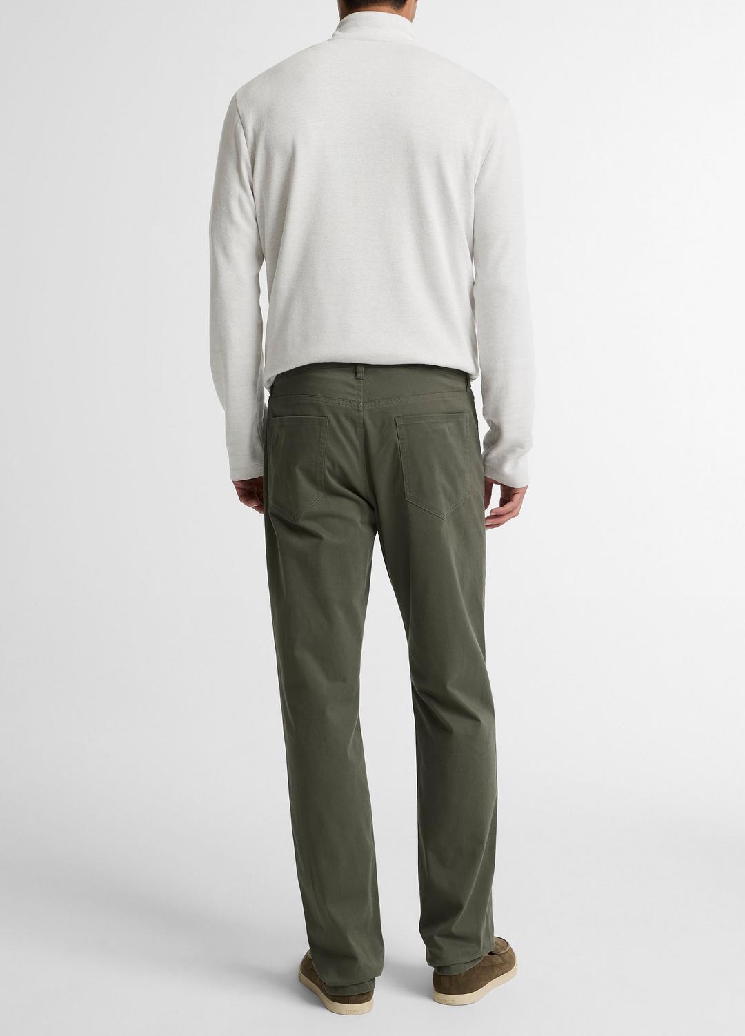 VINCE | Dylan Slim 5-Pocket Cotton Sateen Pant in Trousers - SYCAMORE