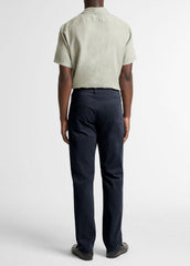 VINCE | Dylan Slim 5-Pocket Cotton Sateen Pant in Trousers - COASTAL BLUE