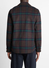 VINCE | Plaid Splittable Wool-Blend Shirt Jacket in Shirt Jackets - COASTAL COUNTRY RACER