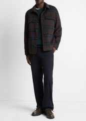 VINCE | Plaid Splittable Wool-Blend Shirt Jacket in Shirt Jackets - COASTAL COUNTRY RACER