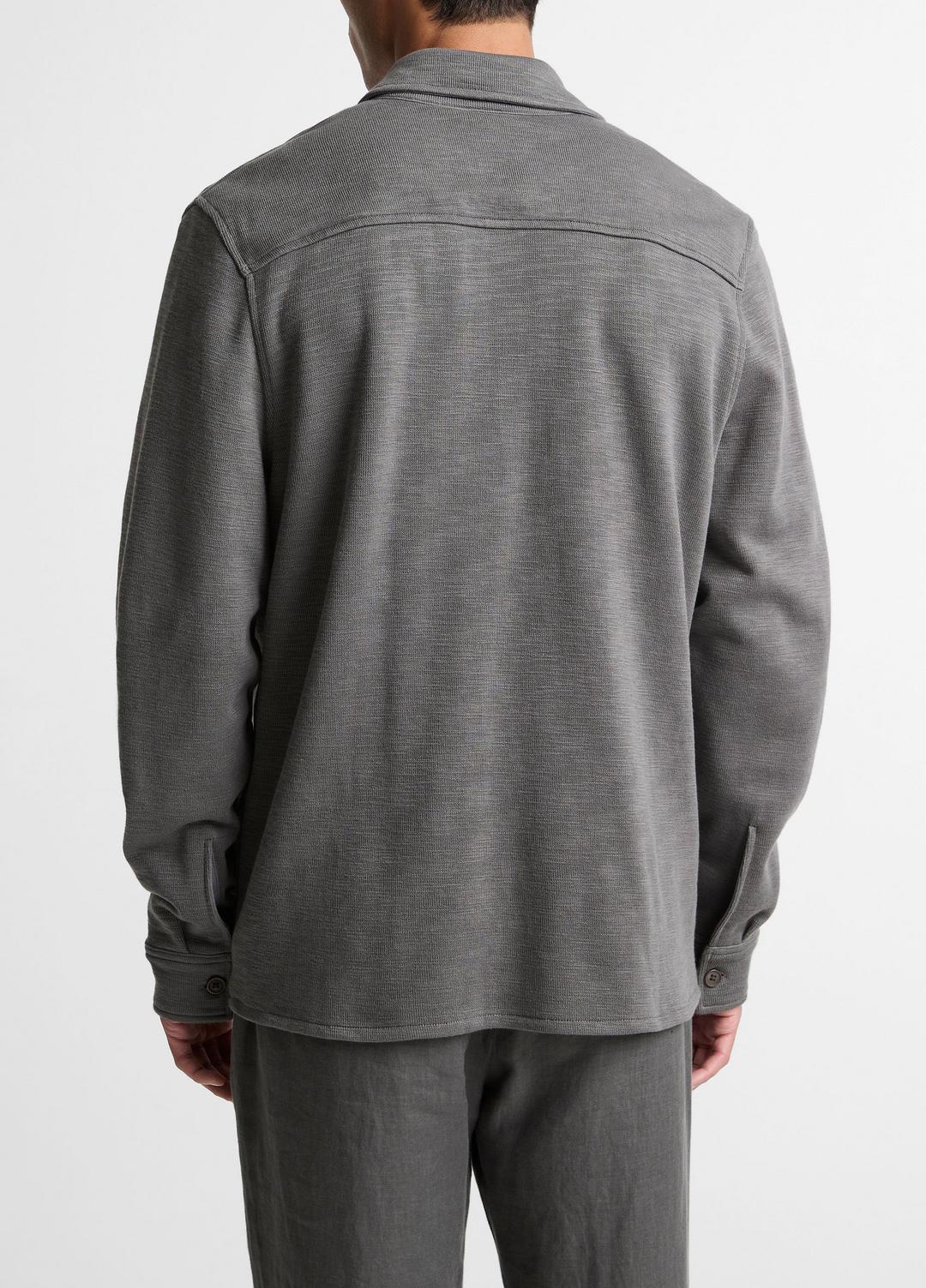 VINCE | Double-Slub Cotton-Blend Shirt Jacket in Jackets - SLATE