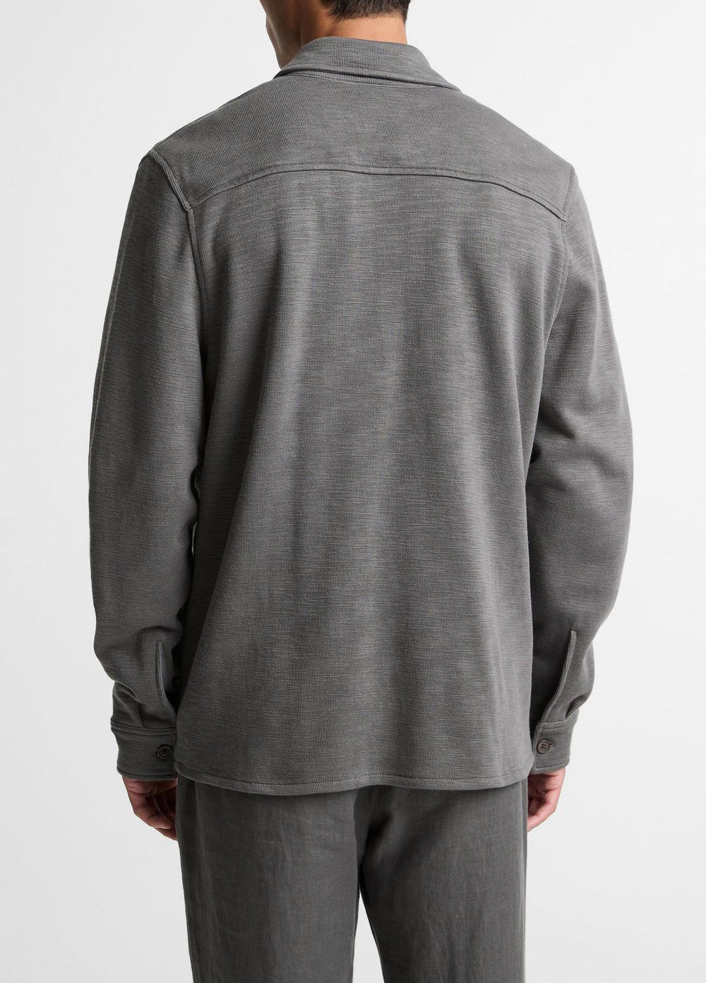 VINCE | Double-Slub Cotton-Blend Shirt Jacket in Jackets - SLATE