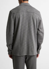 VINCE | Double-Slub Cotton-Blend Shirt Jacket in Jackets - SLATE