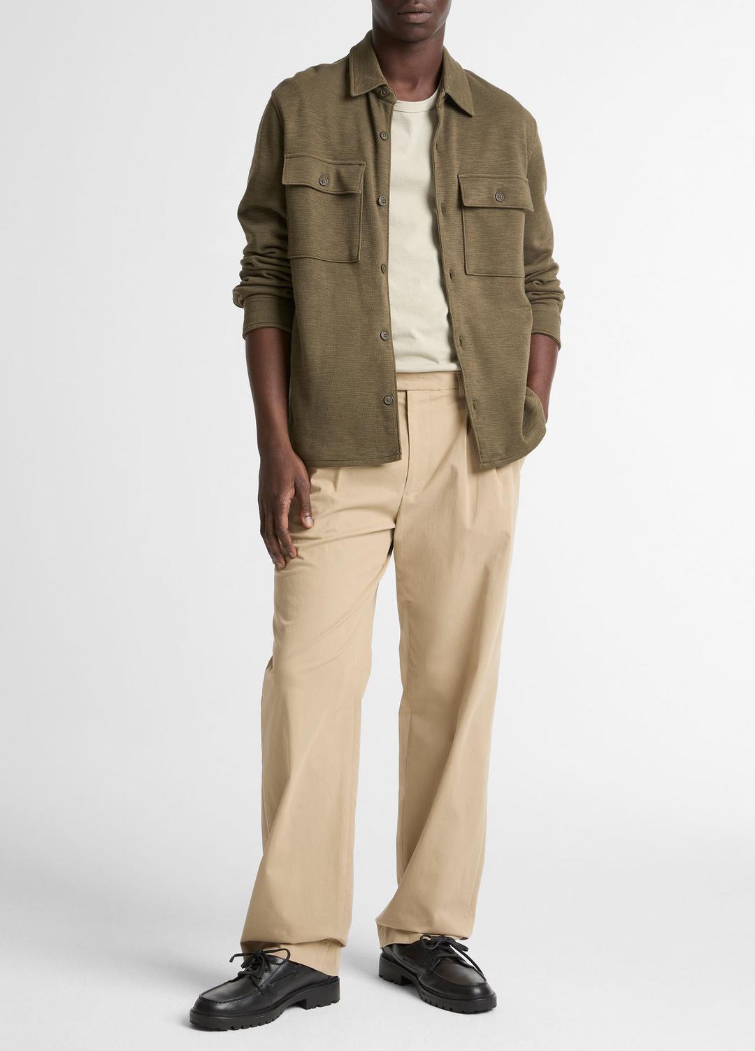 VINCE | Double-Slub Cotton-Blend Shirt Jacket in Jackets - MOSS