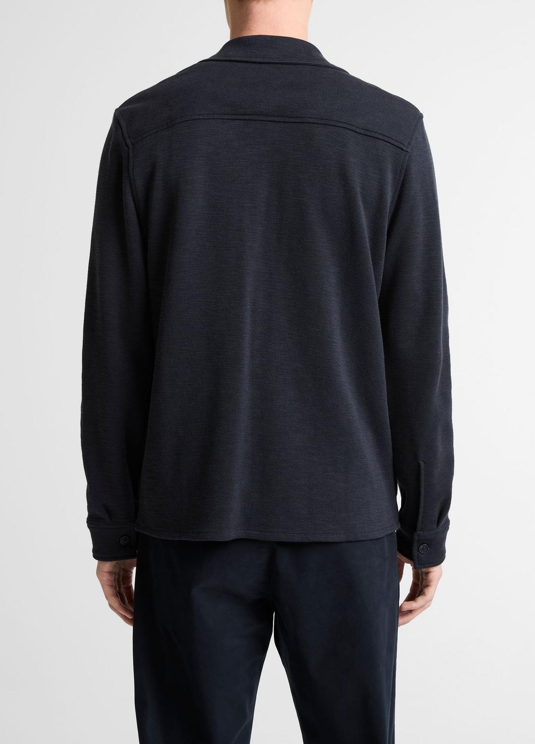 VINCE | Double-Slub Cotton-Blend Shirt Jacket in Jackets - COASTAL BLUE