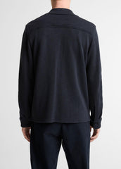 VINCE | Double-Slub Cotton-Blend Shirt Jacket in Jackets - COASTAL BLUE