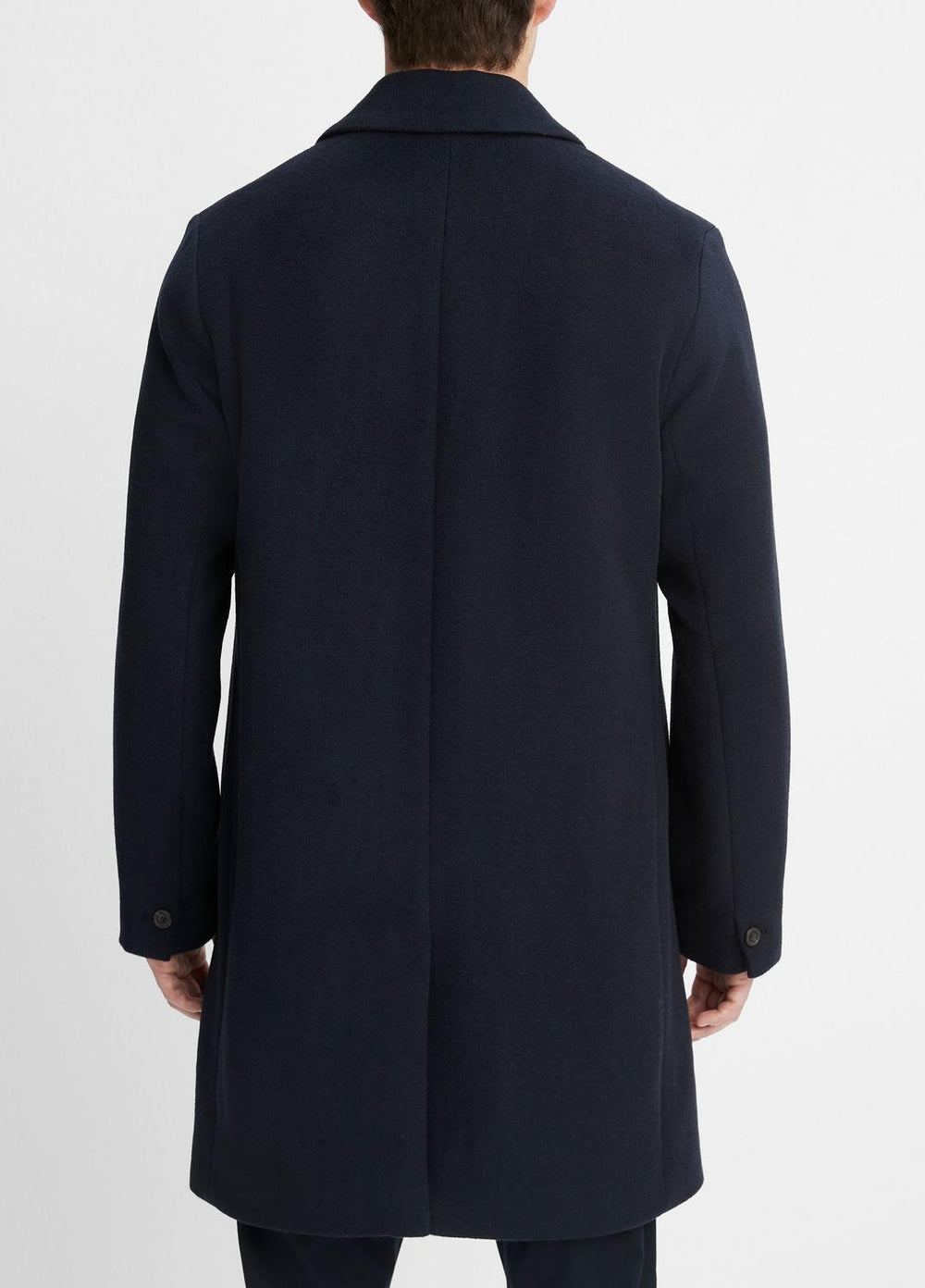 VINCE | Classic Italian Wool-Blend Coat in Jackets & Outerwear - COASTAL BLUE