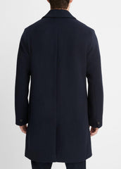 VINCE | Classic Italian Wool-Blend Coat in Jackets & Outerwear - COASTAL BLUE