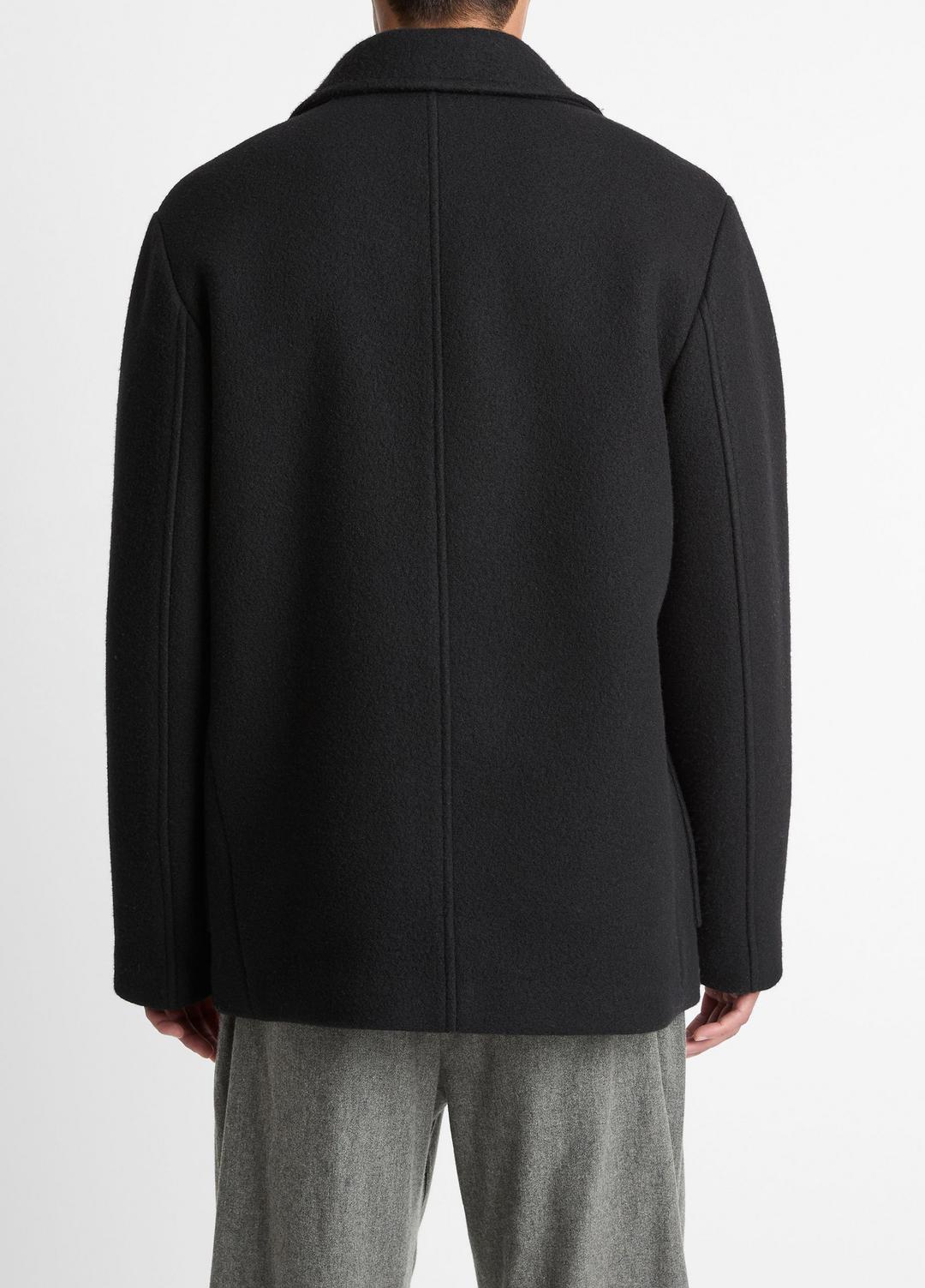 VINCE | Italian Wool-Blend Peacoat in Coats - BLACK