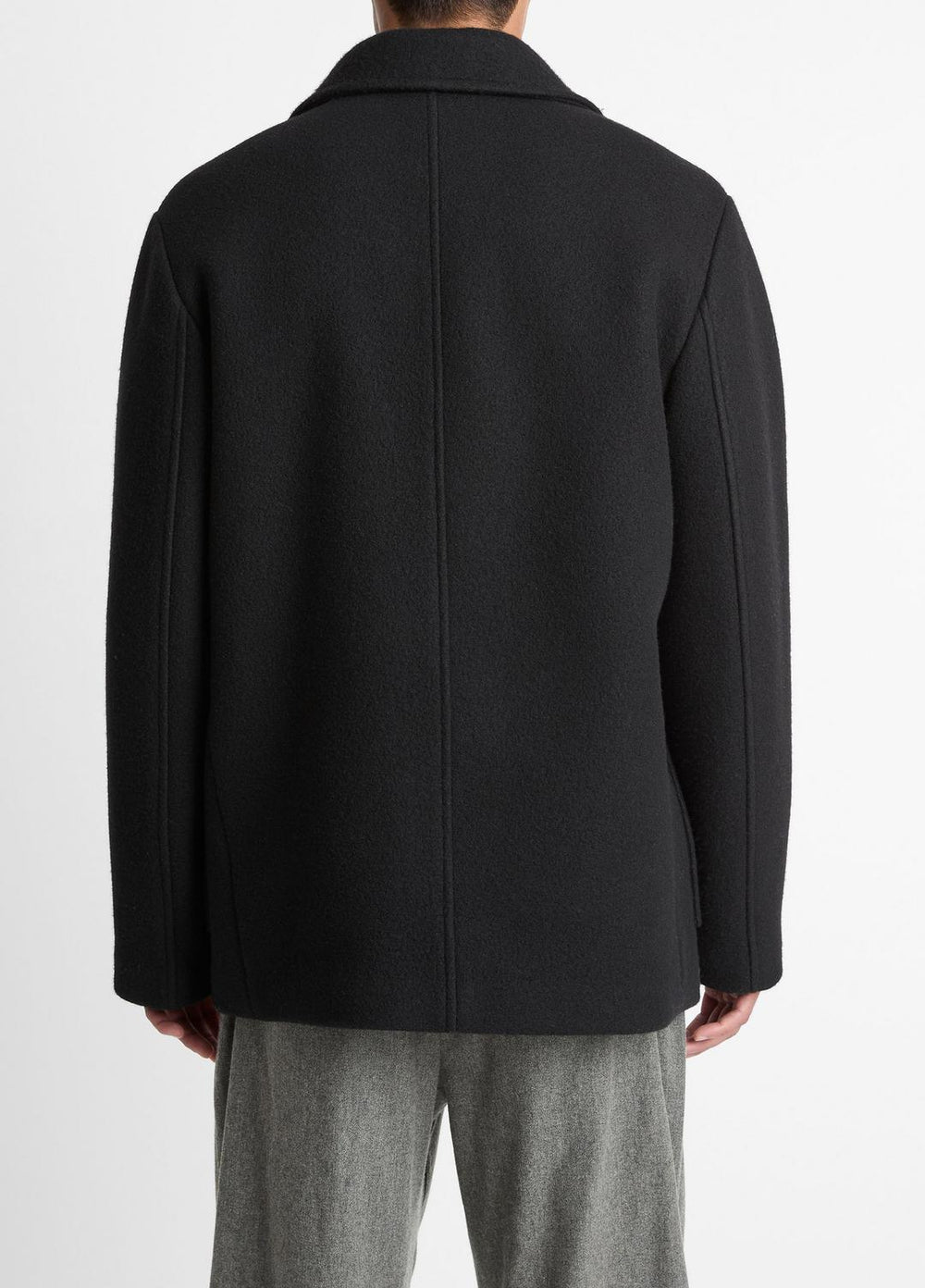 VINCE | Italian Wool-Blend Peacoat in Coats - BLACK