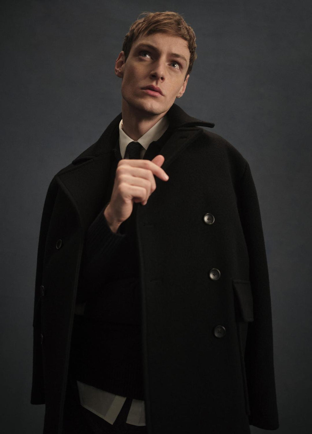 VINCE | Italian Wool-Blend Peacoat in Coats - BLACK