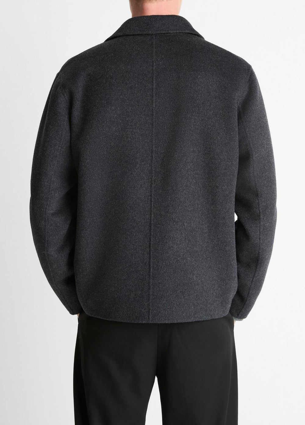 VINCE | Splittable Wool-Blend Zip-Front Jacket in Jackets - HEATHER BLACK