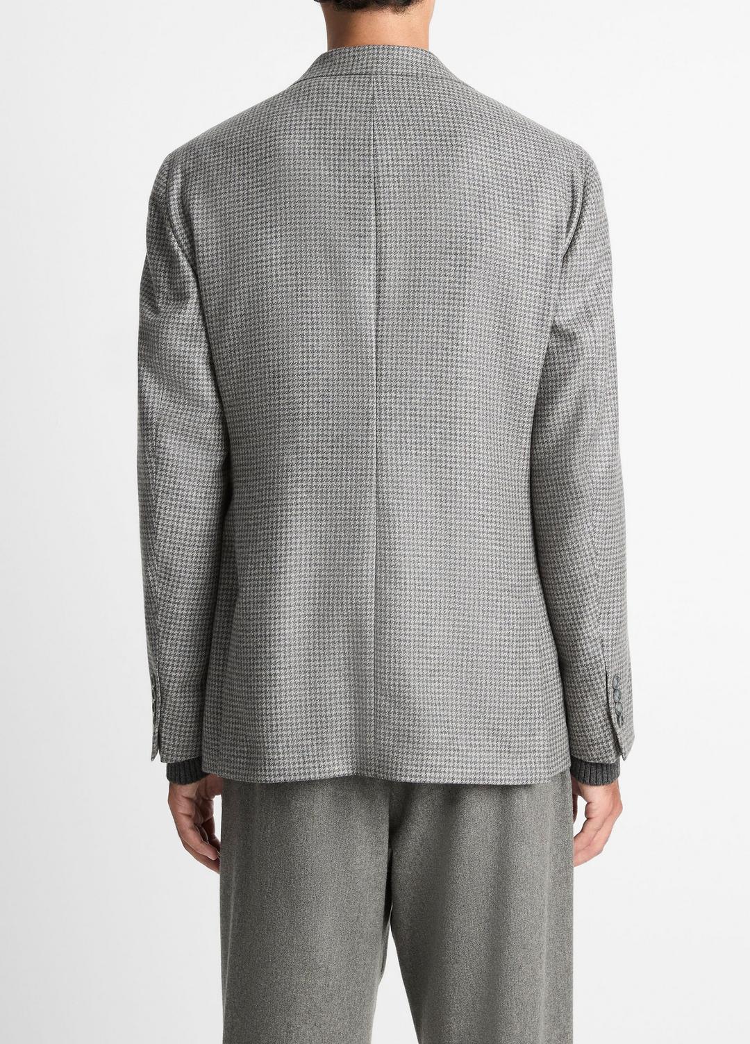 VINCE | Houndstooth Cashmere Relaxed Sport Coat in Blazers - GREY/BROWN