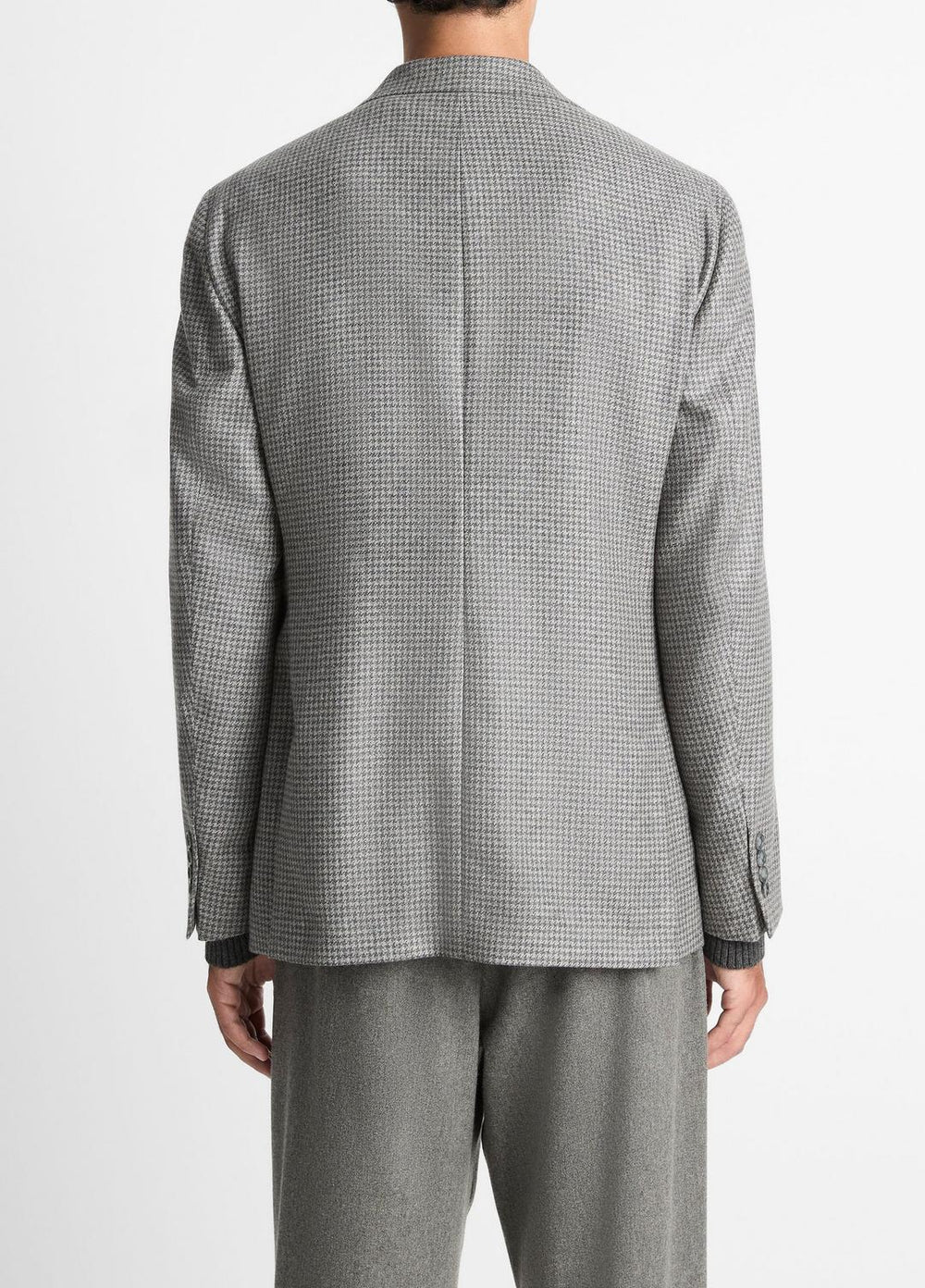 VINCE | Houndstooth Cashmere Relaxed Sport Coat in Blazers - GREY/BROWN