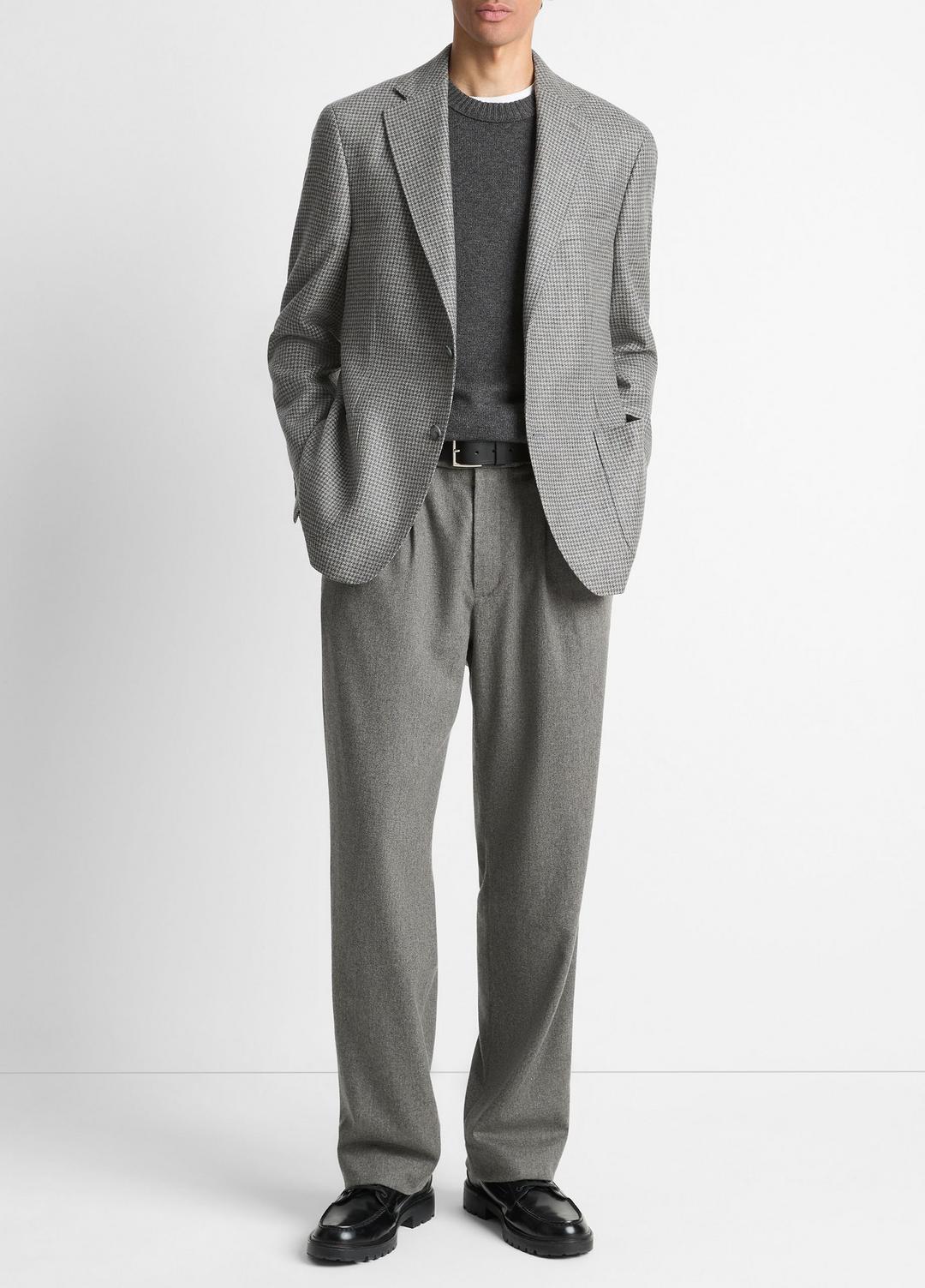 VINCE | Houndstooth Cashmere Relaxed Sport Coat in Blazers - GREY/BROWN
