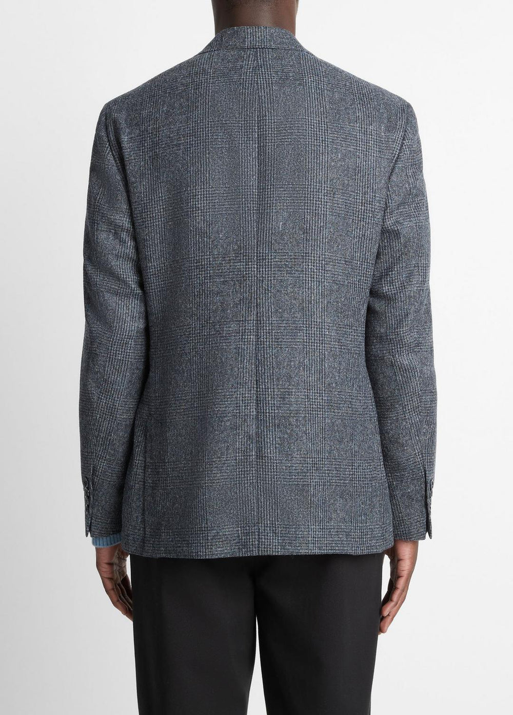 VINCE | Plaid Alpaca-Blend Relaxed Sport Coat in Blazers - NAVY/BLUE