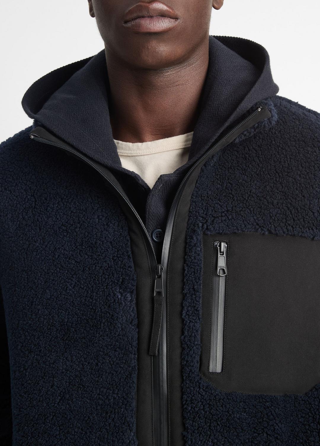 VINCE | Sherpa Zip Jacket in Jackets - COASTAL BLUE