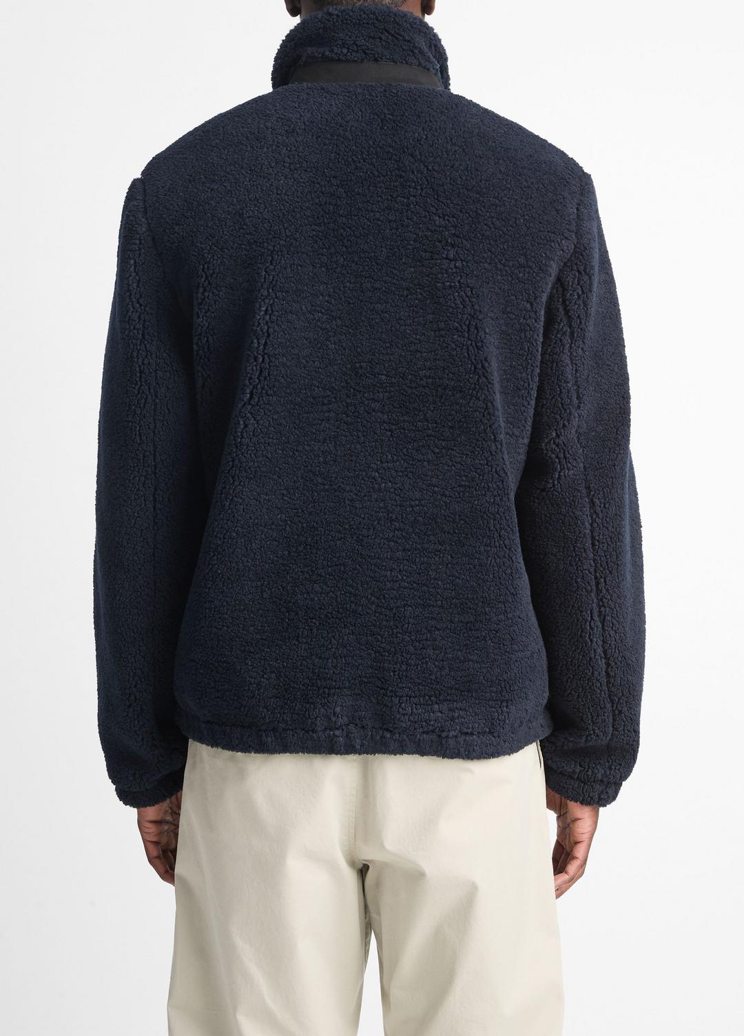 VINCE | Sherpa Zip Jacket in Jackets - COASTAL BLUE