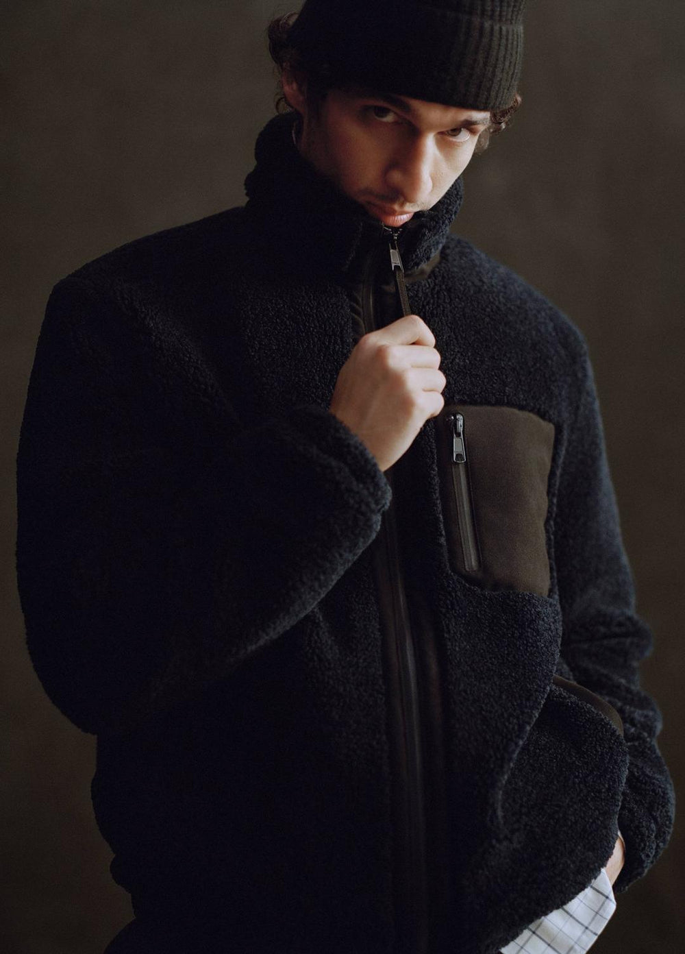 VINCE | Sherpa Zip Jacket in Jackets - COASTAL BLUE