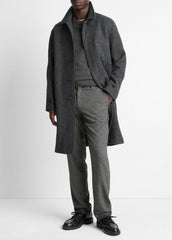 VINCE | Italian Wool-Blend Balmacaan Coat in Coats - HEATHER CHARCOAL