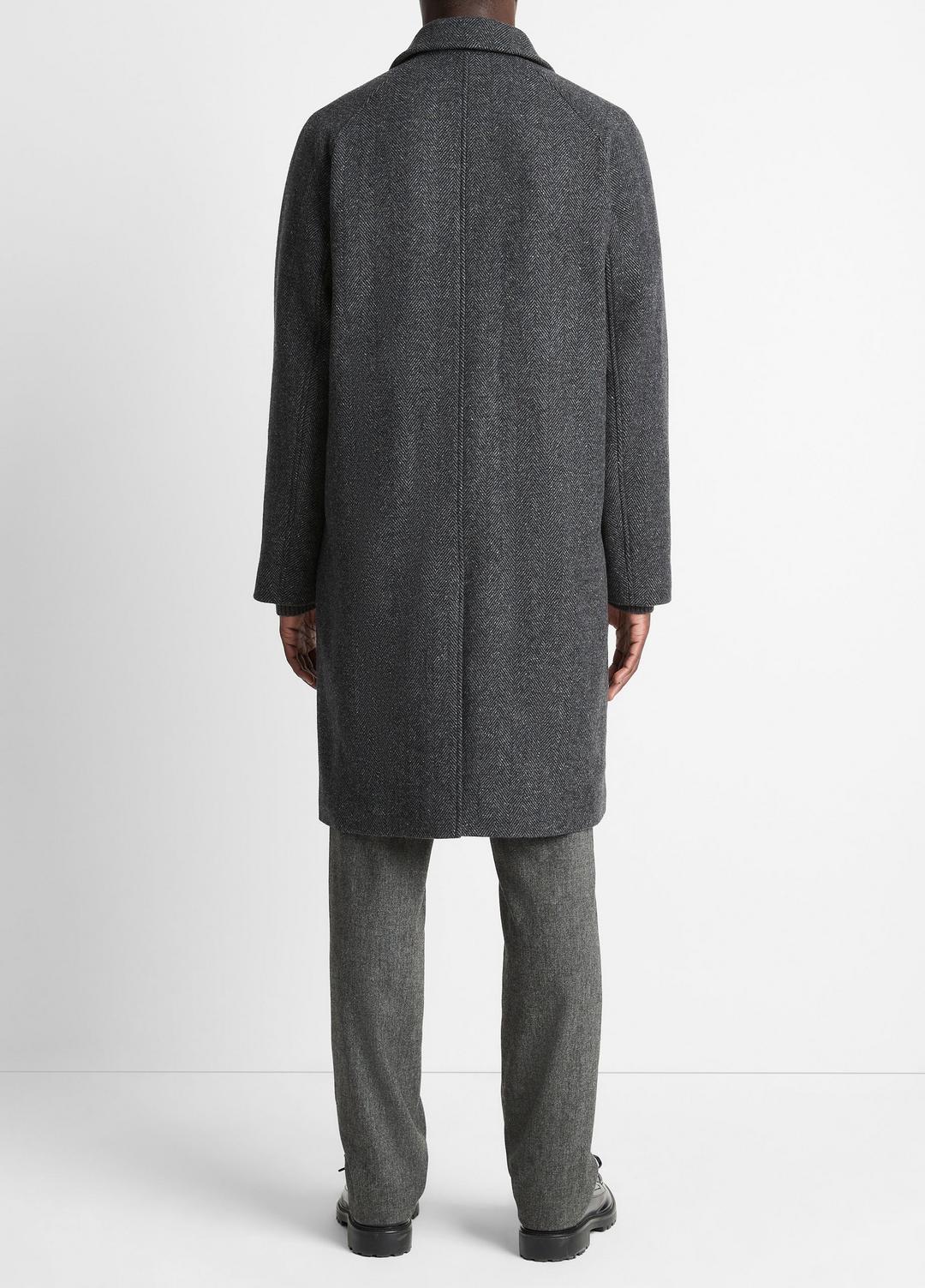 VINCE | Italian Wool-Blend Balmacaan Coat in Coats - HEATHER CHARCOAL