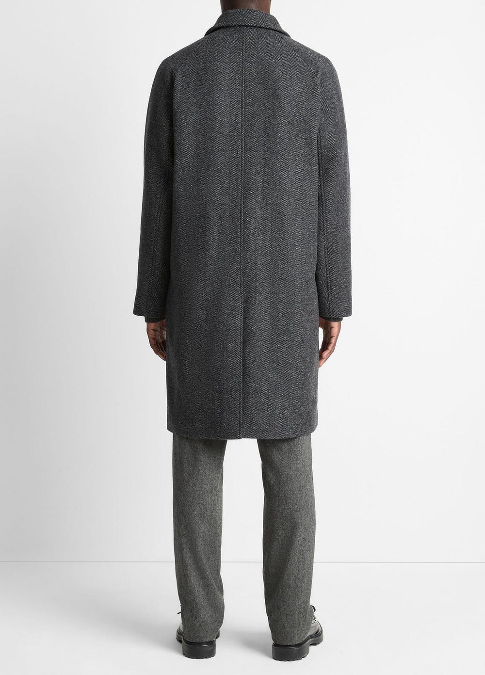 VINCE | Italian Wool-Blend Balmacaan Coat in Coats - HEATHER CHARCOAL