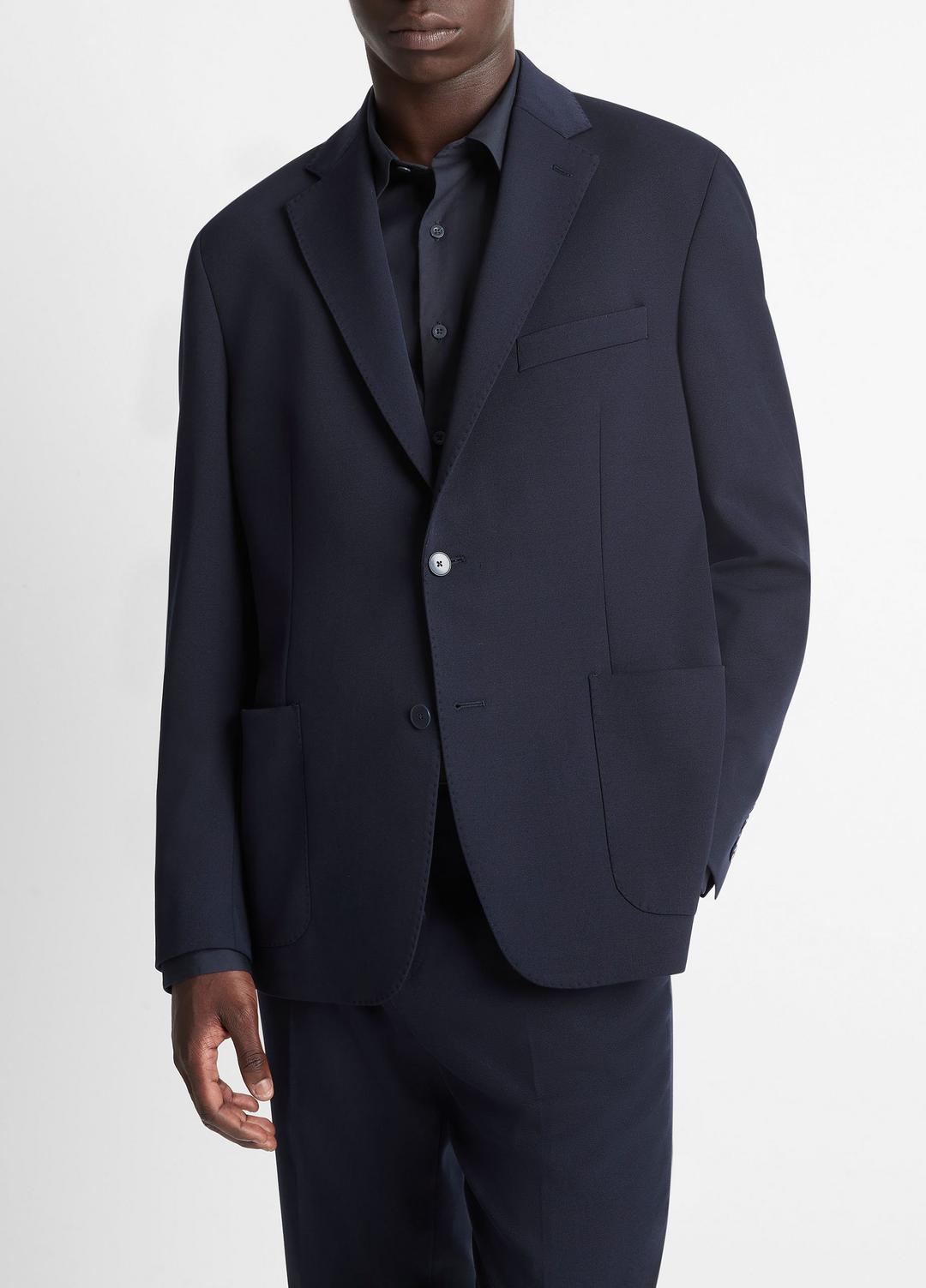 VINCE | Stretch-Wool Relaxed Sport Coat in Blazers - COASTAL BLUE